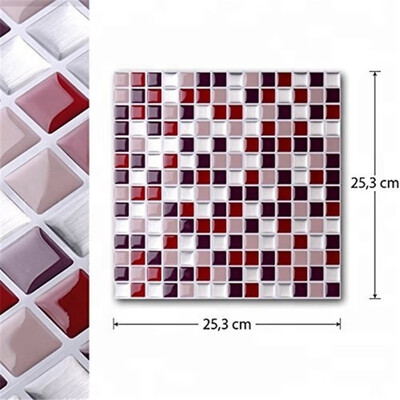 

DIY Mosaic Tile Kitchen Wallpaper 3D Wall Stickers Home Decor Waterproof PVC Bathroom Decoration Self Adhesive Stickers