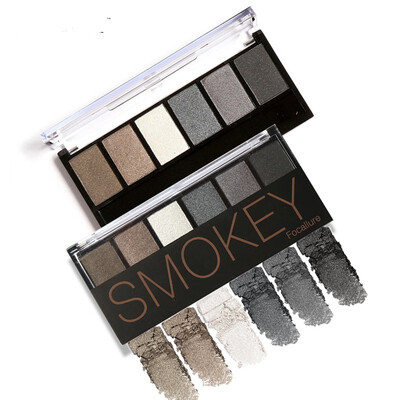 

FOCALLURE retro six-color smoky eyeshadow plate has long-lasting effect&earth color