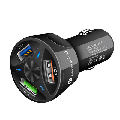 

〖Follure〗Socket Adapter Splitter 3 USB Port Charger DC 12V 24V Car Cigarette Lighter