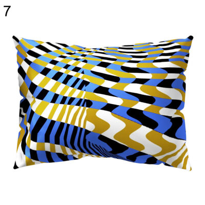

Circle Wave Geometric Pattern Pillow Cover Cushion Case Car Sofa Bedroom Decor