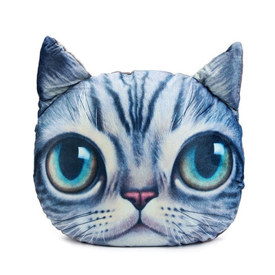 

Cute Plush 3D Animals Head Shape Throw Pillow Meow Star Soft Chair Sofa Bed Cushion Home Office Cafe Decoration 4840 scottish fo