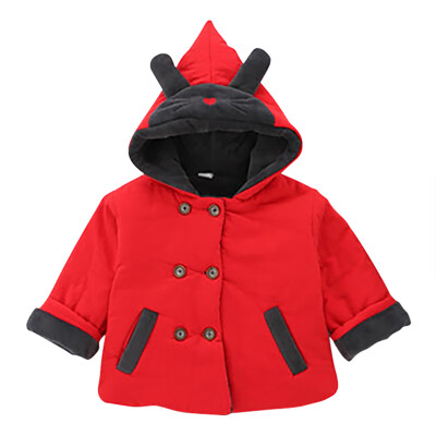 

New Arrivals Winter Girl Jacket Girl Cute Rabbit Shape Cotton Warm Jacket For Baby Girls Sweet j2