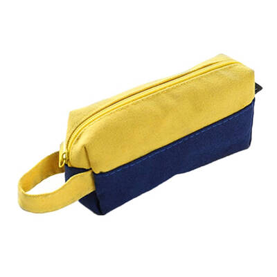 

Patchwork Zipper Pencil Pouch Pen Pencil Case Bag Colored Pen Bag Organizer with Hanging Strap