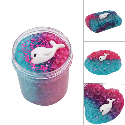 

〖Follure〗120ml Dolphin Mud Mixing Rice Grain Slime Putty Scented Stress Kids Clay Toy