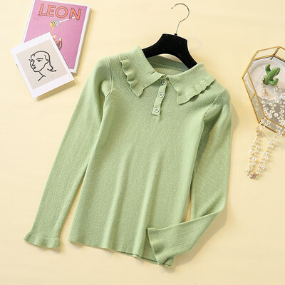 

Women Sweater High Quality Girl Autumn Long Sleeve Pullover Knitted Cute Sweet basic Knitwear Outwear Korean Style Top