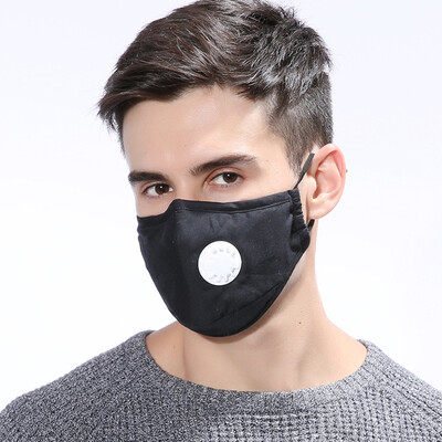 

Winter Mask Anti-fog Dustproof Cotton Breathable Warm Mask W Breathing Valve