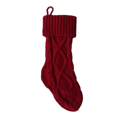 

Tailored Christmas Holiday Knitted Stocking Hanging Crochet Stock Tree Ornament Decor