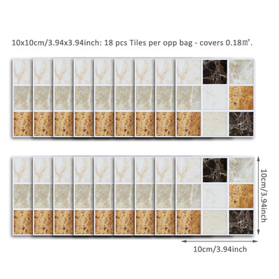 

Home Decor tile sticker paper detachable mural applique PVC non-slip waterproof bathroom kitchen desktop decoration