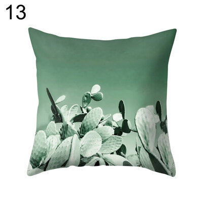 

Summer Fresh Leaves Cactus Flamingo Pillow Case Cushion Cover Sofa Bed Car Decor