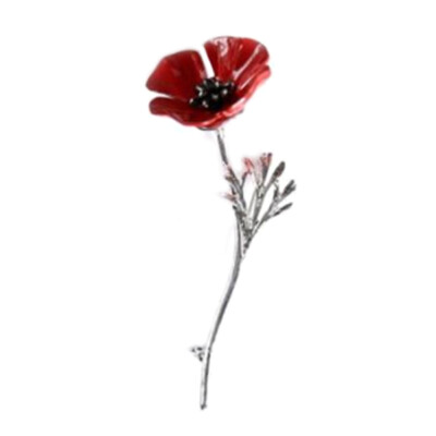 

Fashion Red Poppy Flower Brooch Vintage Collar Pins for Men Jewelry Brooches Pins Boutonniere for Men Women