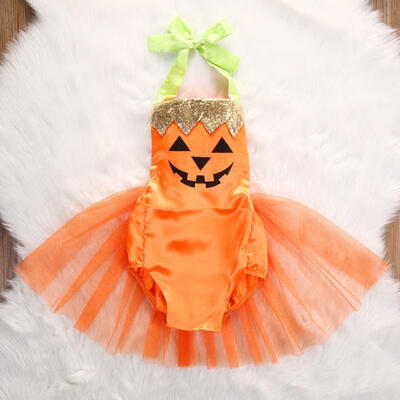 

Cute Newborn Infant Baby Girls Halloween Romper Bodysuit Dress Costume Clothes Outfit