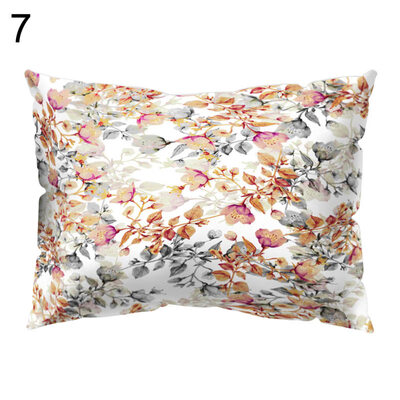 

Modern Flower Print Pillow Case Sofa Waist Throw Cushion Cover Home Decoration