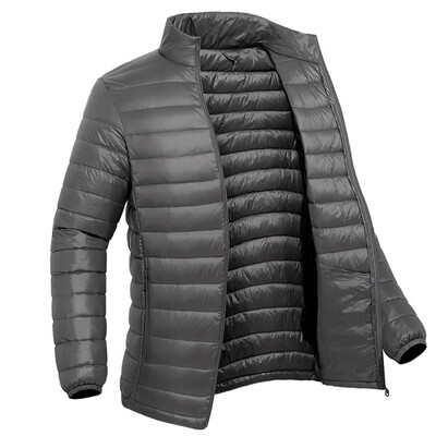 

Warm Duck Down Mens Jacket Coat Zip Up Puffer Parka Lightweight Outwear Packable