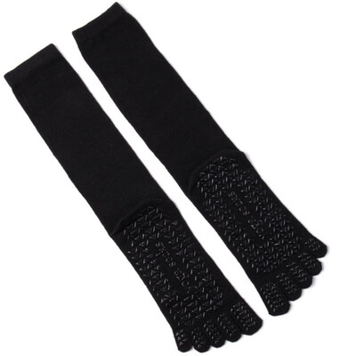 

1 Pair Men Cotton Five Finger Yoga Socks Male Long Tube Five Toe Silicone Anti-Slip Sports Fitness Socks Casual Stockings