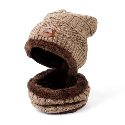

Cute Toddler Kids Girl Boy Hat Winter Warmer Scarf with Hat Knit Hat Cap Infant Thick Cotton Collar Scarves Headwear Set