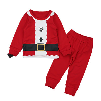 

Baby Clothes Boy Girl Clothing Set Cute Christmas Santa Claus Long Sleeve Tops T-shirt Trousers Pant Outfits Set