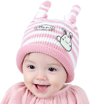 

New Hat For Baby Girl&Baby Boy knot Ear Rabbit Bunny Winter Knitting Hat Baby Cute Fashion Photography Accessories