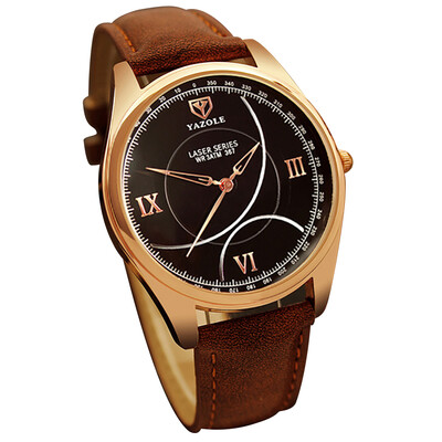 

YAZOLE 367 Quartz Watch Wrist Watch PU Leather Fashion Man Watch