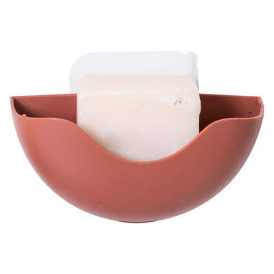 

Punch-Free Soap Box Plastic Drain Soap Holder Kitchen Bathroom Wall-Mounted Storage Box