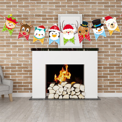 

Gobestart Paper Garlands Hanging Flag Decoration Banquet Decoration Flag For Christmas