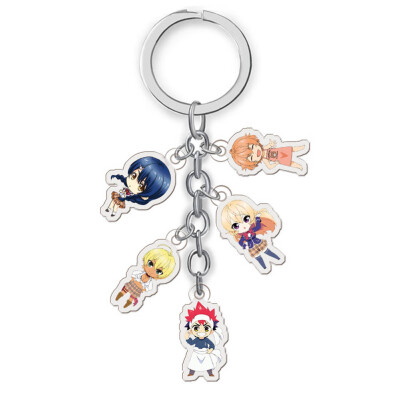 

Hom mall Anime Characters Figure Pendants Doll Metal Key chain Japanese Anime Cartoon Key Rings