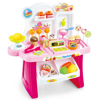 

Tailored Kids Pretend Toys Analog Cash R egister Shopping Cashier Role Playing Game Set