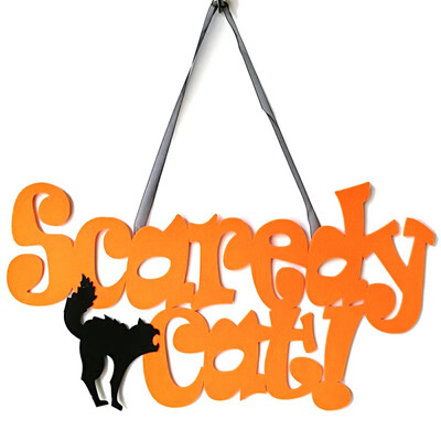 

Halloween Cat Witch Hanging Ornaments Door Decor&Wall Signs Party Home Decoration Halloween Holiday Supplies