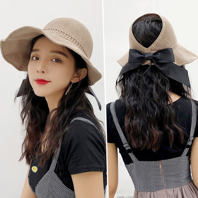 

Summer new womens sun-shading cap folding sun-cap sun-proof large-brim top hat&straw hat