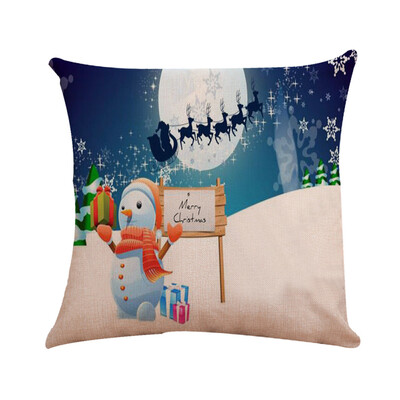 

Tailored Christmas Car Linen Cushion Cover Throw Pillow Case Sofa Bed Home Decor