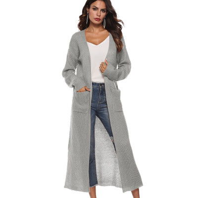 

New FashionLong Cardigan Sweaters for Women with Pockets Side Split Light Weight Knit Cardigan Plus Size