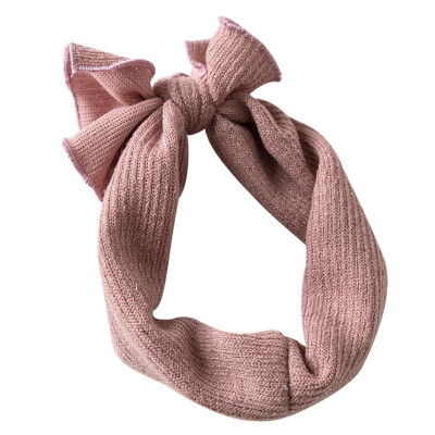 

1 PC Winter Warm Ear Warmer Headwrap Xmas Girls Crochet Headband Knitted Bow Hairband Hair Band Accessories