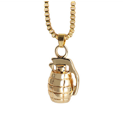 

Small Weapons Shape Pendants 70cm Long Chain Necklace Allergy Free Jewelry for Hip Hop Fans