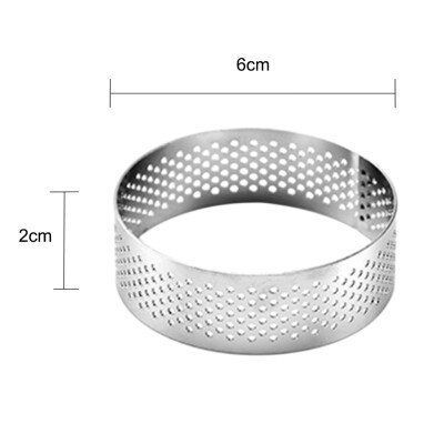 

French Style Mousse Cake Ring Stainless Steel Circle Mousse Ring Cake Baking Tool Set Round With Hole Breathable Bakeware