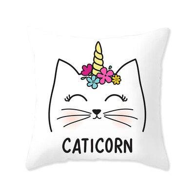 

Unicorn Pillow Case Mermaid Flamingo Sika Deer Penguin Elephant Cartoon Printed Pillow Cover