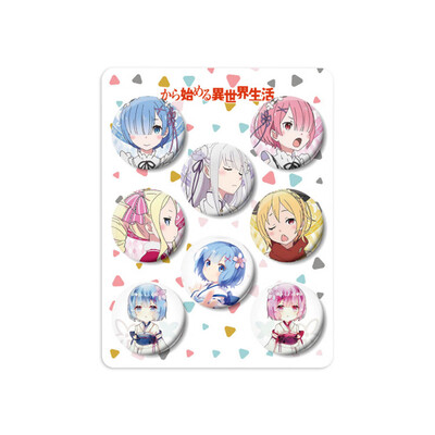 

redCherry Anime Brooches Button Badges Pins Set for Clothes Backpack Pencil Case 8pcsset