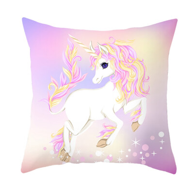 

Fashion Cartoon Cute Unicorn Cushion Cover Pillow Case Home Sofa Decor