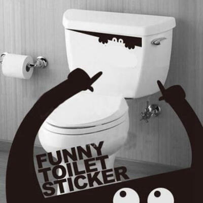 

Funny Peep Hello Toilet Monster Bathroom Decor Sticker DIY UK