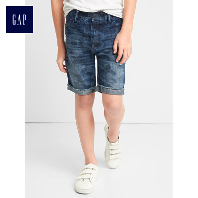 

GAP flagship store boy comfortable cotton camouflage printed denim shorts 270246 camouflage 6