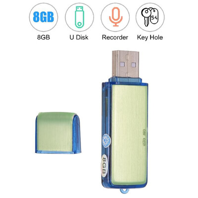 

Mini USB Digital Voice Sound Recorder U-Disk Recorder One-Button Recording Rechargeable 8GB Capacity for Meeting Lecture Interview