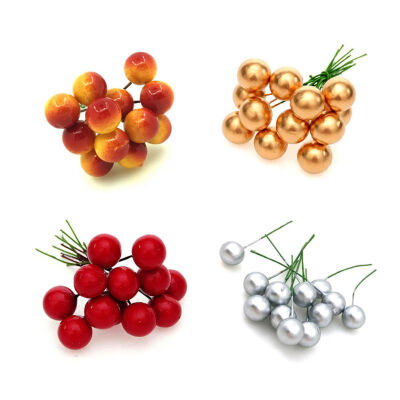 

Artificial Christmas Fake Berries For Christmas Tree Decorations Wreath Craft Wedding Party