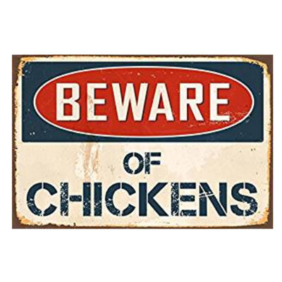 

Toponeto BEWARE Of Metal Sign Flag Plaque Bar Club Cafe Garage Wall Decor Art