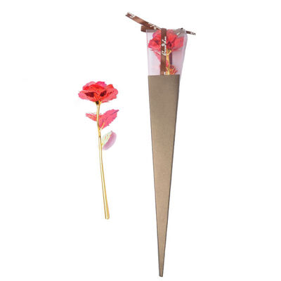 

Valentines Day Creative Gift 24K Foil Plated Rose Gold Rose for Wedding Decor Lover Lighting Rose Lasts Forever Love Drop Shipp