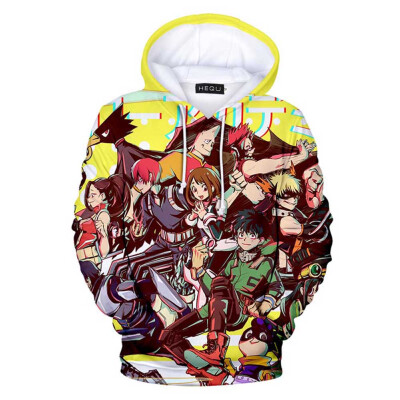 

Herqw61 Mens 3D My Hero Academia Anime Print Hoodie Izuku Midoriya Cosplay Costume Sweatshirt