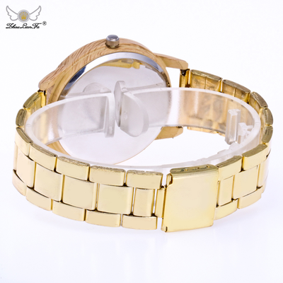

〖Follure〗Christmas Elk Pattern Wood Grain Denim Band Analog Quartz Vogue Watches