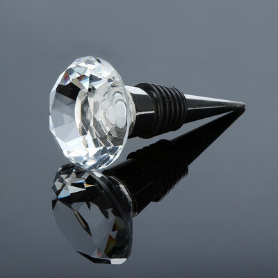 

Gobestart Diamond Crystal Stainless Steel Champagne Stopper Sparkling Wine Bottle Plug Sea