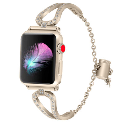 

〖Follure〗For Apple Watch 4321 3840mm Rhinestone Bracelet Stainless Steel Wristband