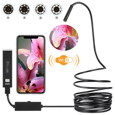 

Wifi Endoscope 8mm 1200P Hight HD for Android IOS Iphone Soft Cable Wire Pipe Camera Snake Camera Car Inspection Endoscopic