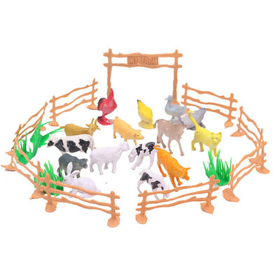 

Siaonvr 15pcs Educational Simulated Farm Animals Model Toy For Kids Children