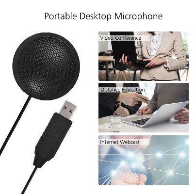 

Desktop Omni-directional Microphone with USB Port for Computers Laptops Portable High Sensitivity Mic for Conference Meeting Video