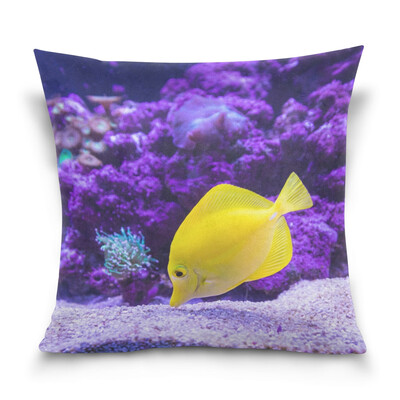 

Throw Pillow Case Decorative Pillow Covers 16 X 16 inch Fish Pattern Pillowcase